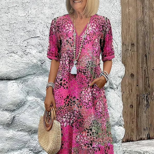Véronique | Elegant Fluid Midi Dress