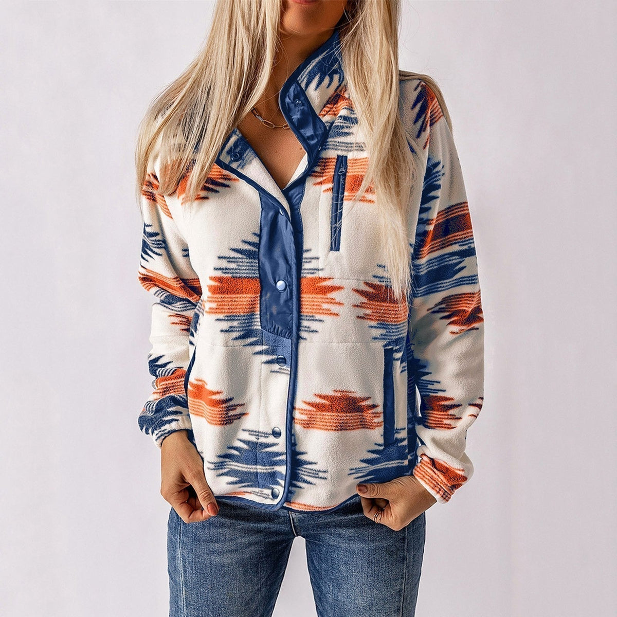 EVETTE™ – Veste Boutonnée Sophistiquée