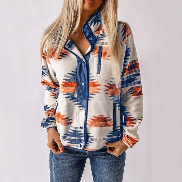 EVETTE™ – Veste Boutonnée Sophistiquée
