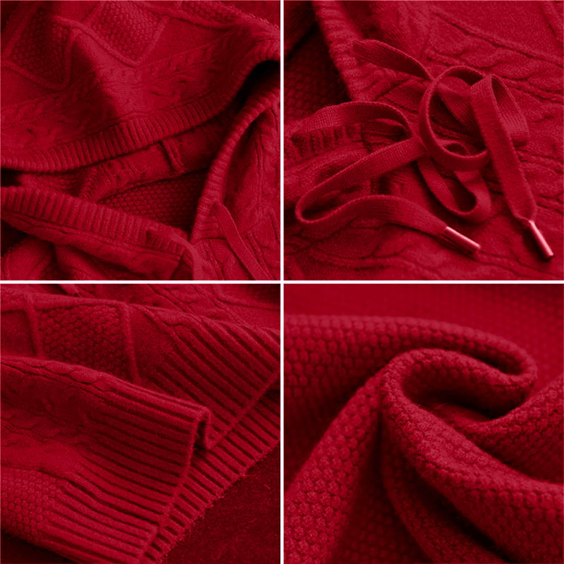 Emily | Pull à Capuche en Tricot Câble