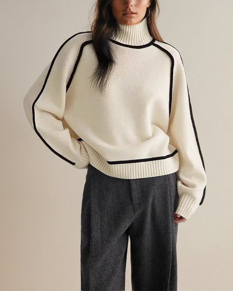 Malia | Pull Col Roulé Couture