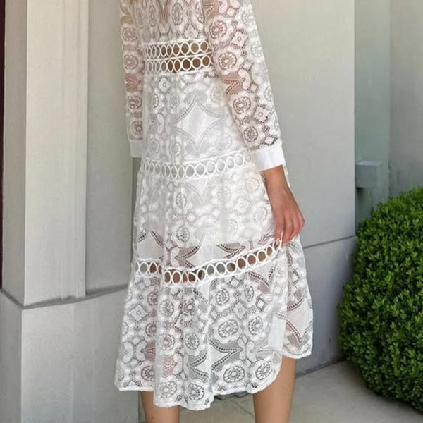 Cassia | Elegant Lace Button Shirt – Timeless Elegance, Everyday Comfort