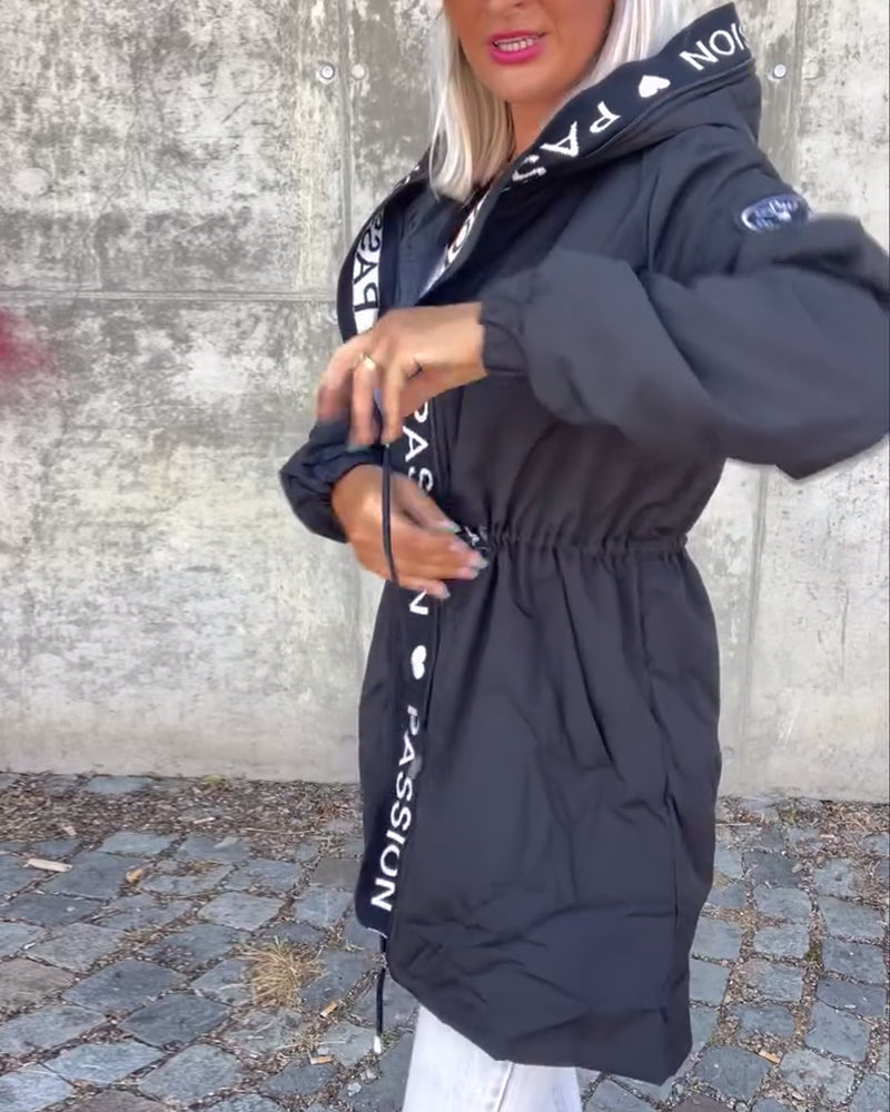 Hoodie Noir avec Imprimé "Passion🖤"
