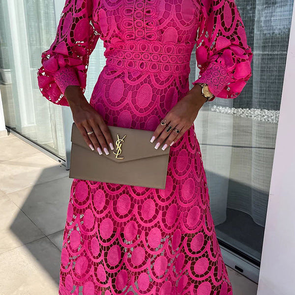 Sylvette | Lace Midi Dress – Effortless Elegance, Everyday Comfort