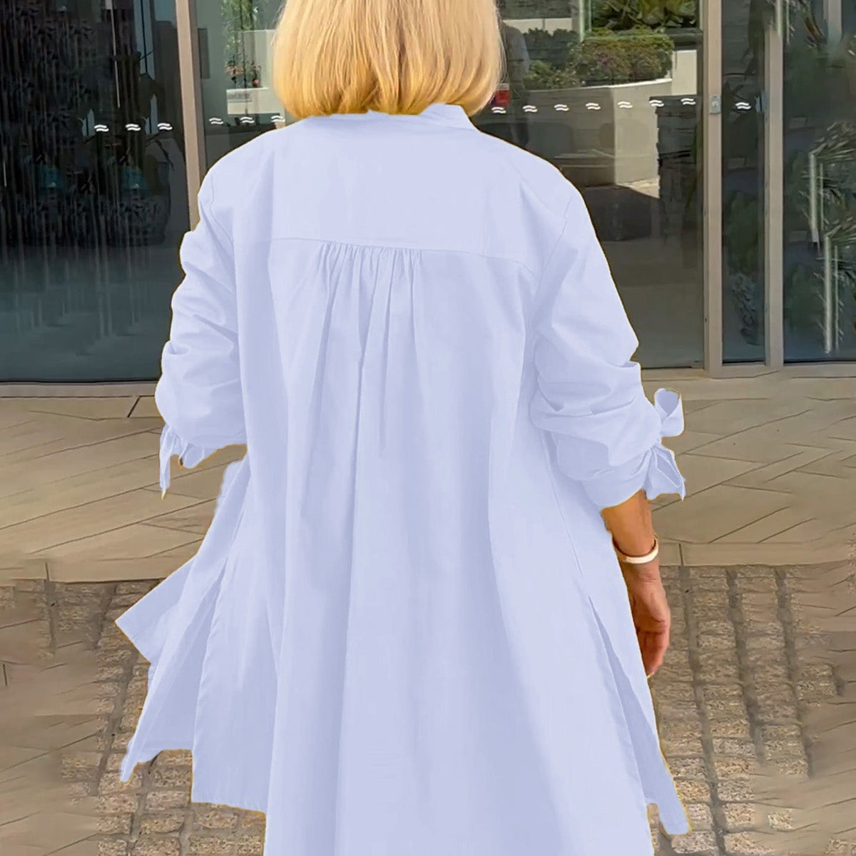 CÉLINA™ - Manteau Chemise Long Chic
