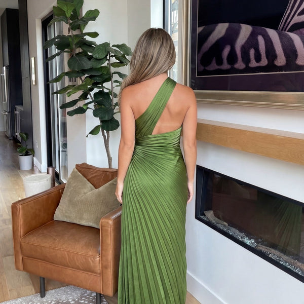 Aurelia – One-Shoulder Pleated Dress