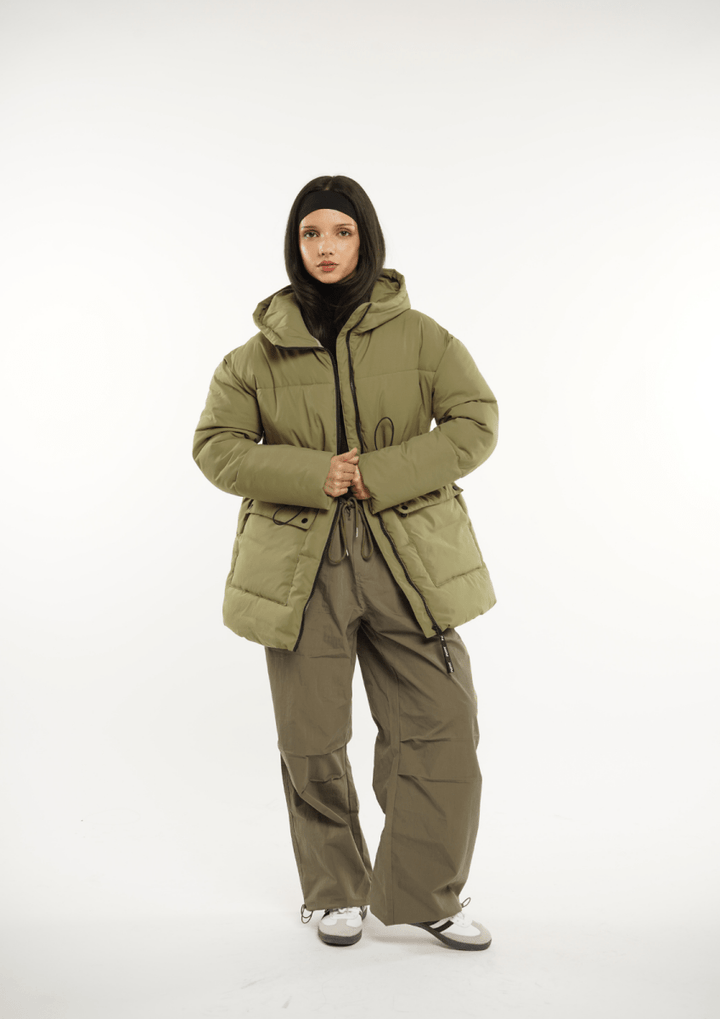EVA | VESTE PUFFER À CAPUCHE IMPERMÉABLE