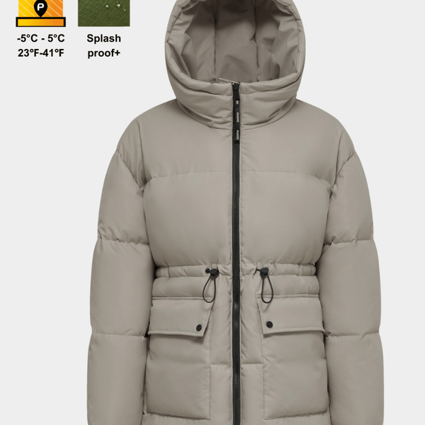 EVA | VESTE PUFFER À CAPUCHE IMPERMÉABLE