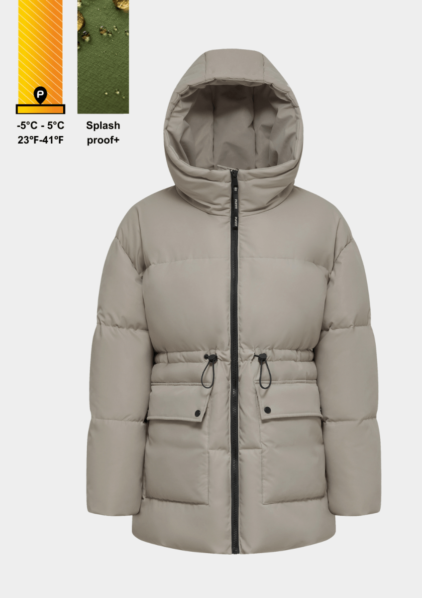 EVA | VESTE PUFFER À CAPUCHE IMPERMÉABLE