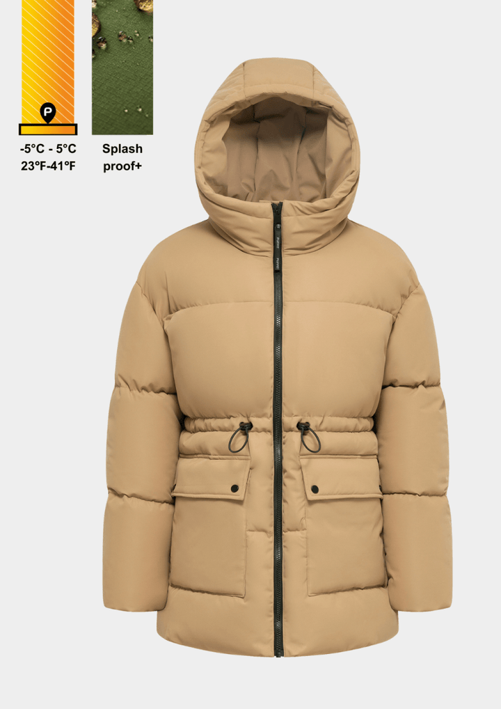 EVA | VESTE PUFFER À CAPUCHE IMPERMÉABLE