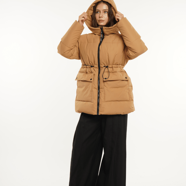 EVA | VESTE PUFFER À CAPUCHE IMPERMÉABLE