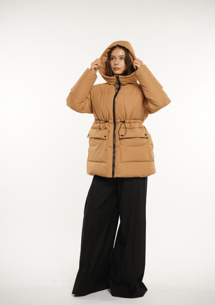 EVA | VESTE PUFFER À CAPUCHE IMPERMÉABLE