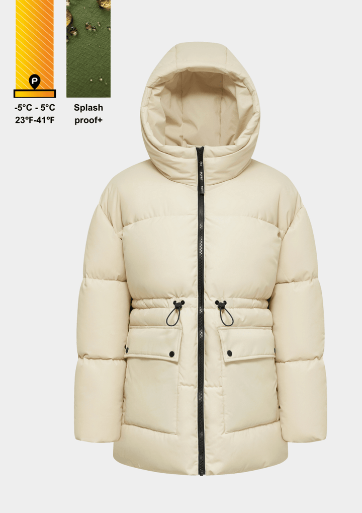 EVA | VESTE PUFFER À CAPUCHE IMPERMÉABLE