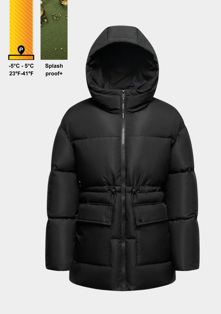EVA | VESTE PUFFER À CAPUCHE IMPERMÉABLE