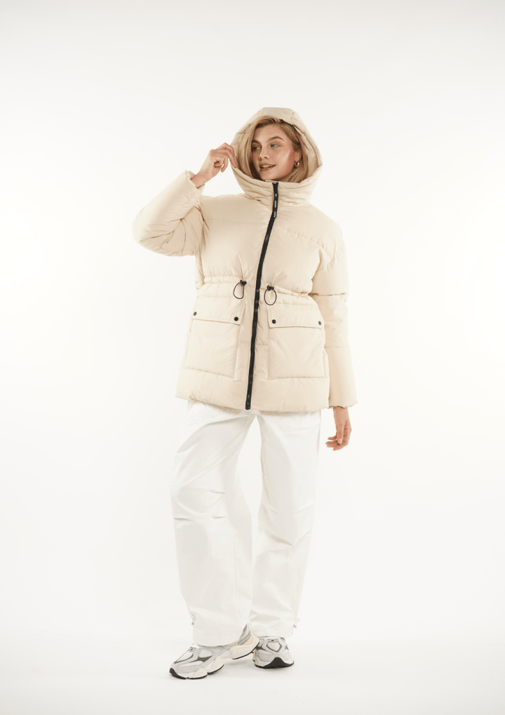 EVA | VESTE PUFFER À CAPUCHE IMPERMÉABLE