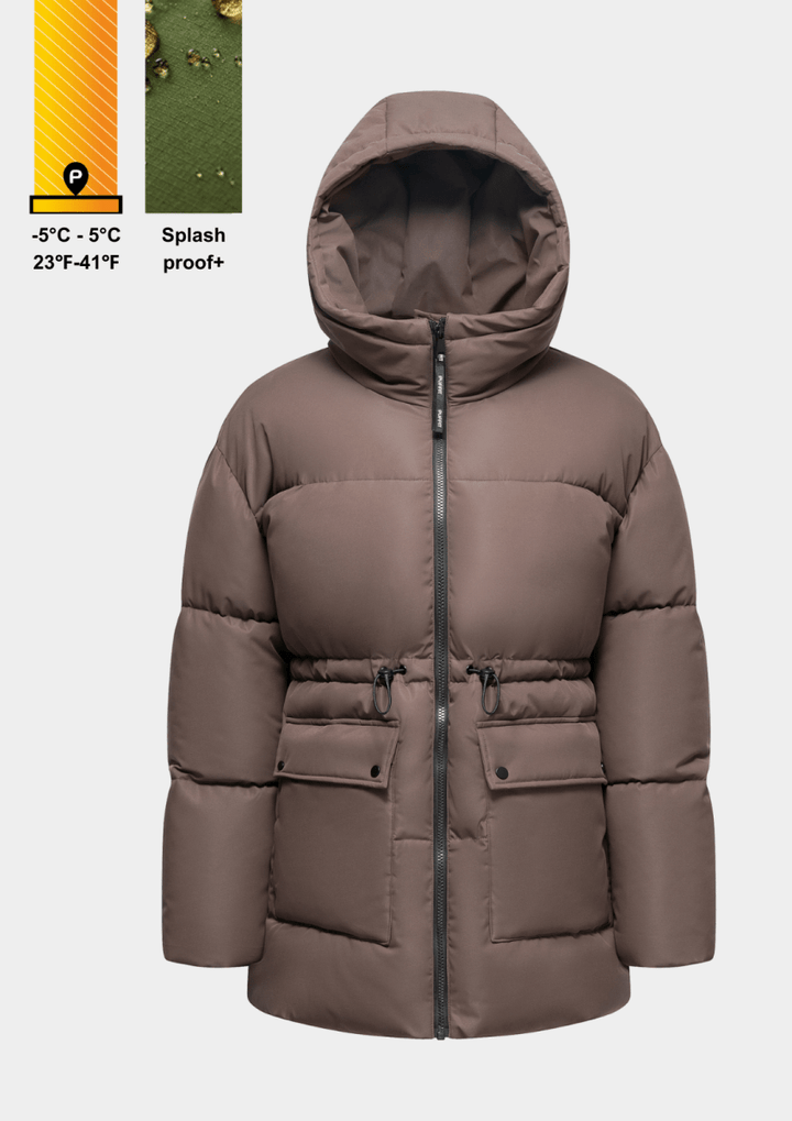 EVA | VESTE PUFFER À CAPUCHE IMPERMÉABLE