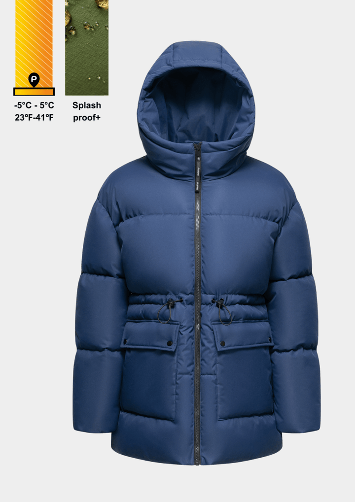 EVA | VESTE PUFFER À CAPUCHE IMPERMÉABLE