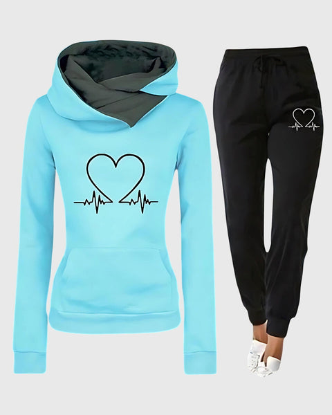 Louise | Ensemble Sweat à Capuche Cozy Heartbeat