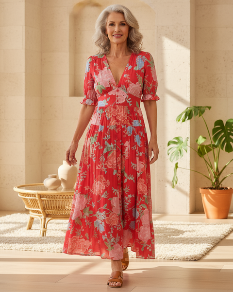 Rosae | Vibrant Floral Maxi Dress – Feel Beautiful, Effortlessly