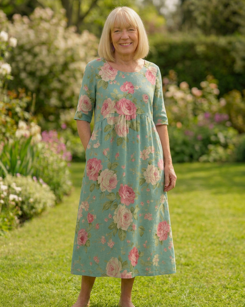 Eliza | Relaxed Midi Dress - Effortless Elegance, Everyday Comfort Mint Green