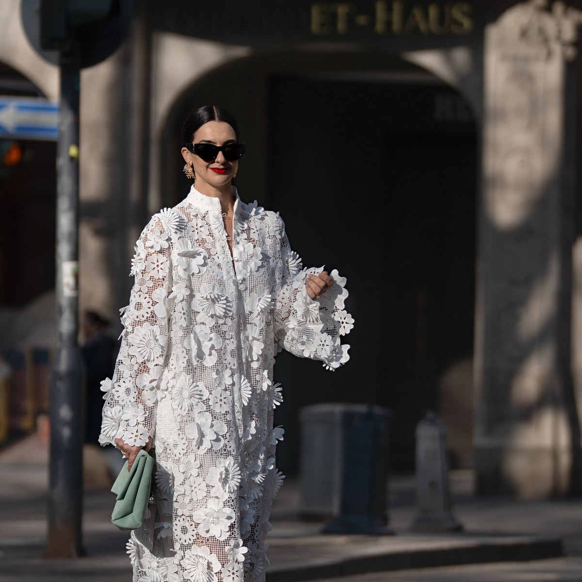 Estelle Dress in White Lace