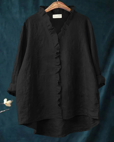 Maribel | Soft Ruffle Blouse -  for Real Comfort