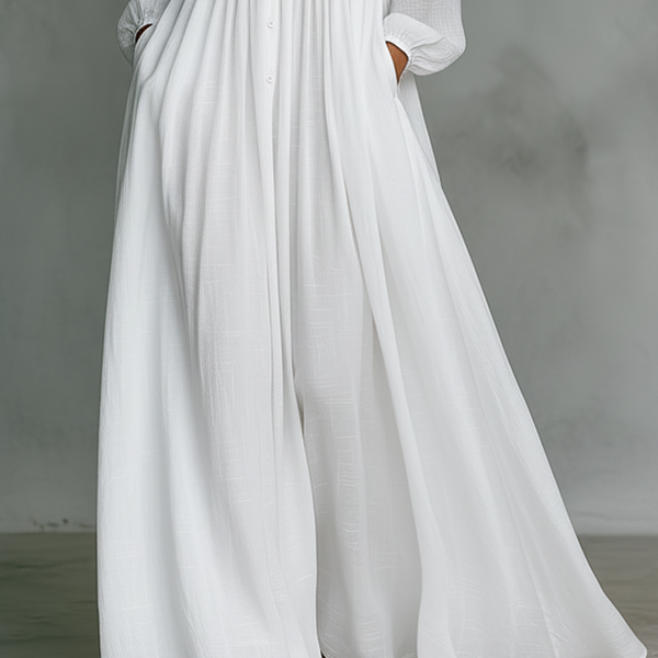 Aurelia™ – Light and Airy Maxi Dress with Linen Texture