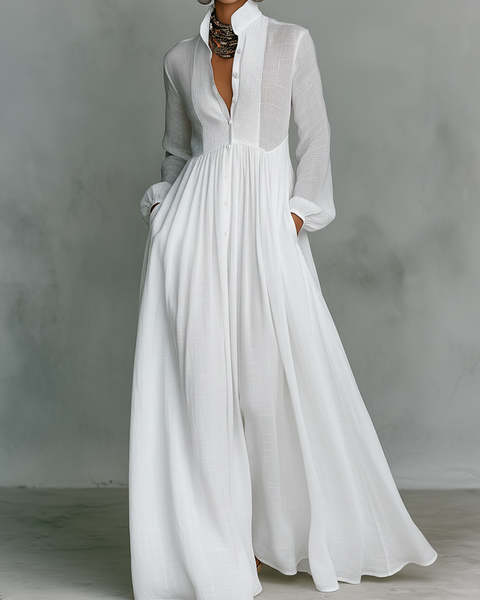 Aurelia™ – Light and Airy Maxi Dress with Linen Texture
