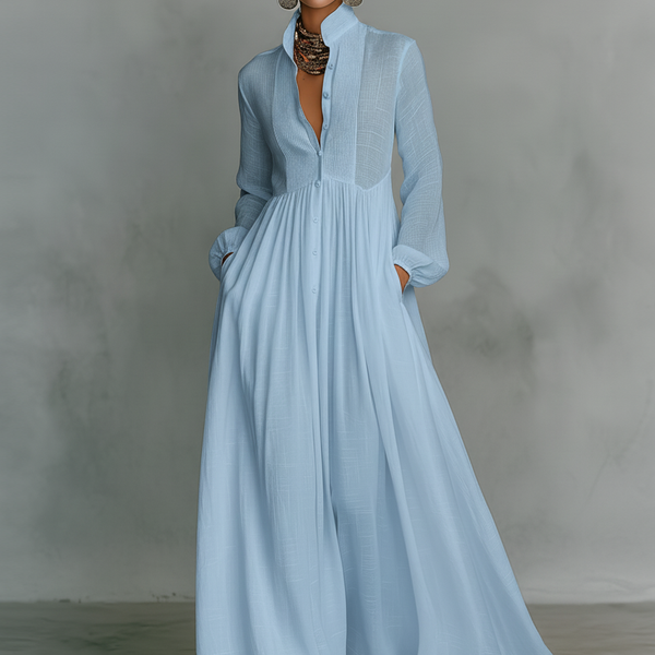 Aurelia™ – Light and Airy Maxi Dress with Linen Texture