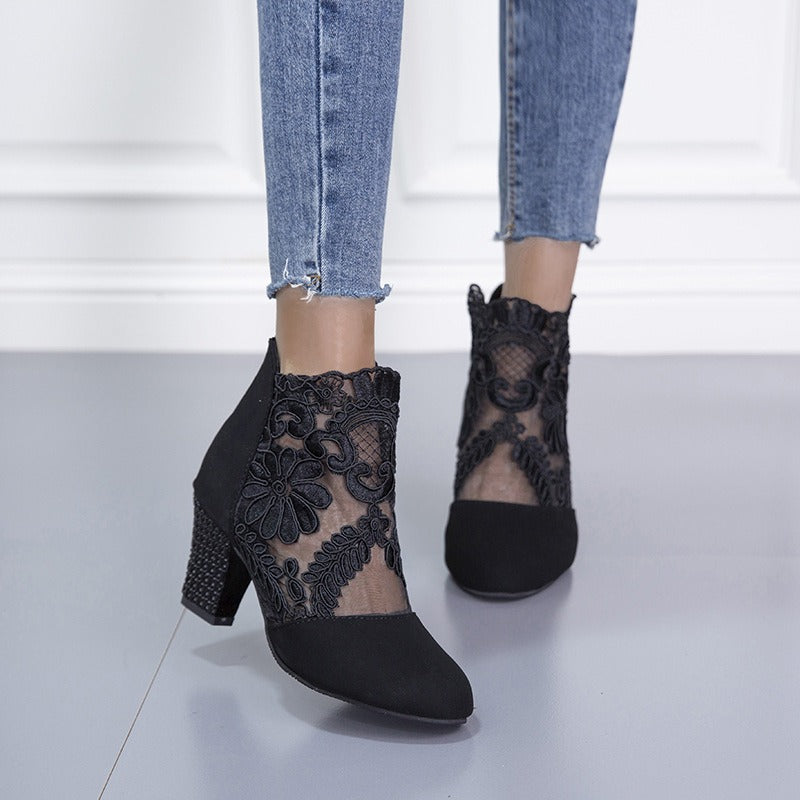 JOLIE™ - Bottes à Talons en Dentelle Chic