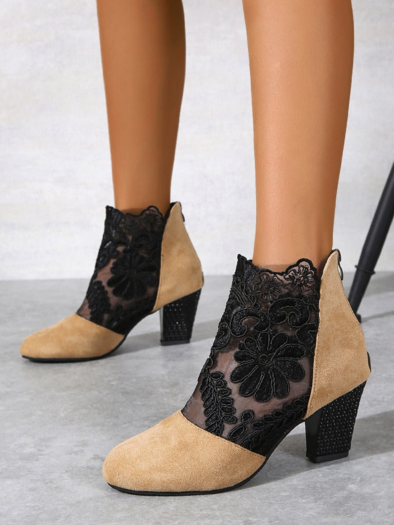JOLIE™ - Bottes à Talons en Dentelle Chic
