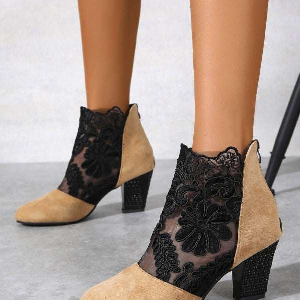 JOLIE™ - Bottes à Talons en Dentelle Chic