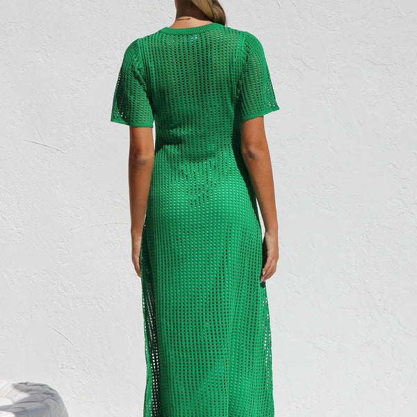 ESSENTIAL - Airlie Crochet Maxi Dress - Natural