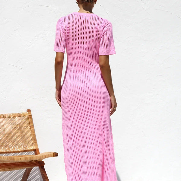 ESSENTIAL - Airlie Crochet Maxi Dress - Natural