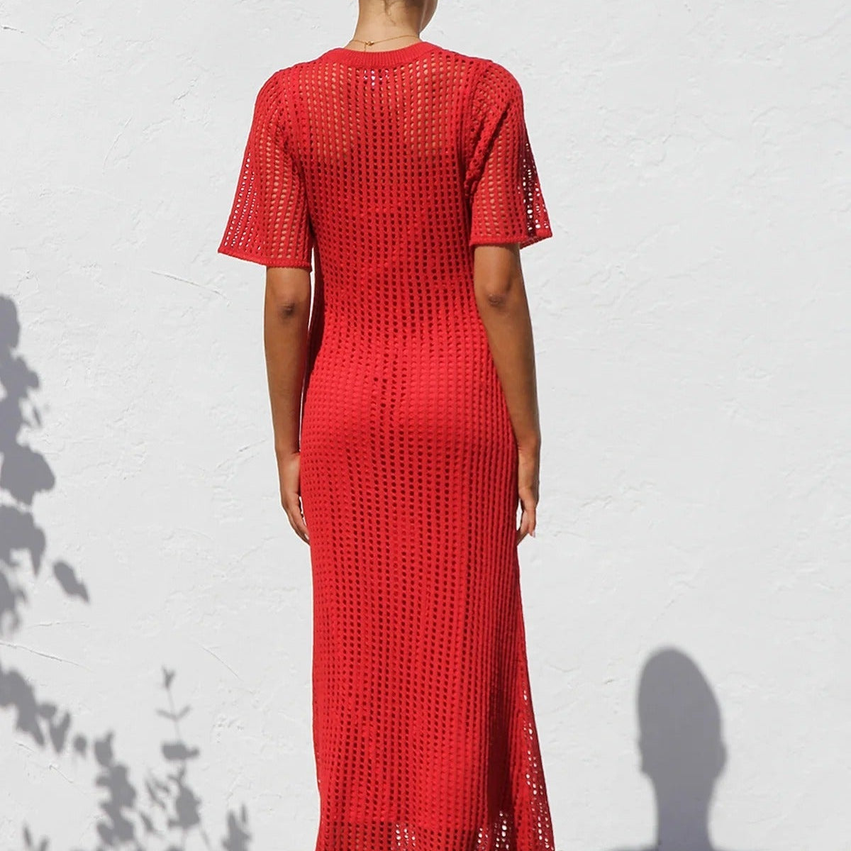 ESSENTIAL - Airlie Crochet Maxi Dress - Natural