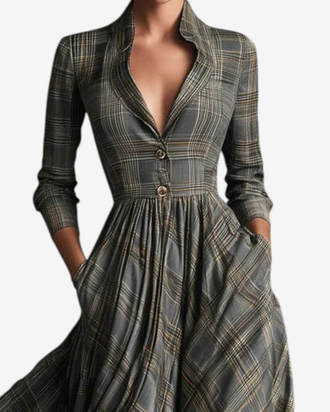 Robe à carreaux chic Laila™