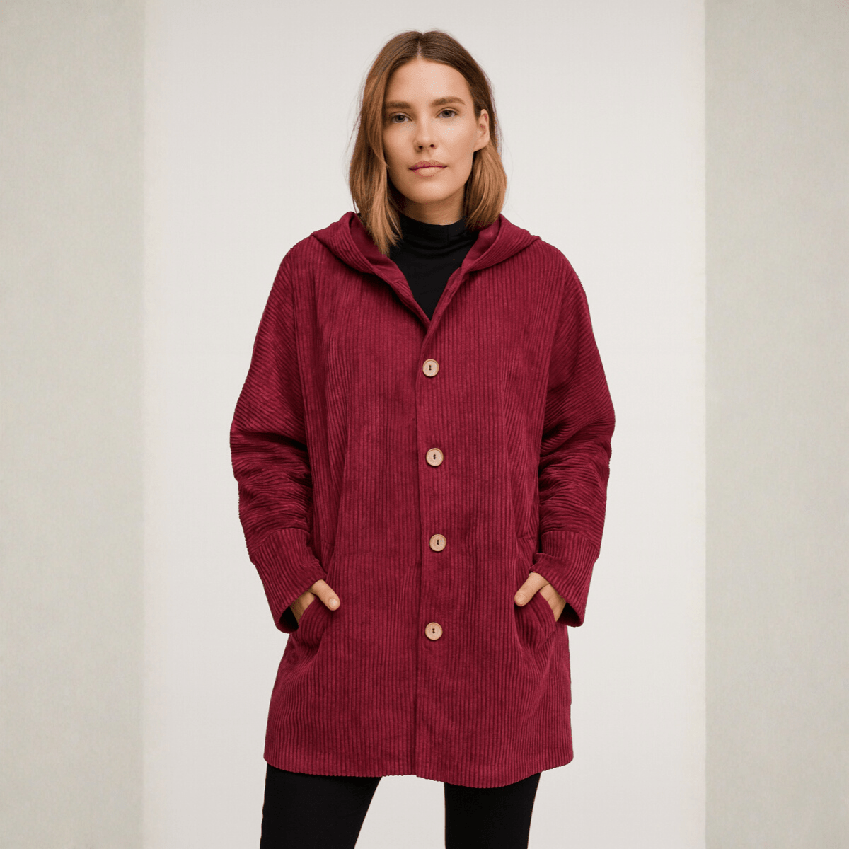INDIE | VESTE À CAPUCHE EN CORDUROY