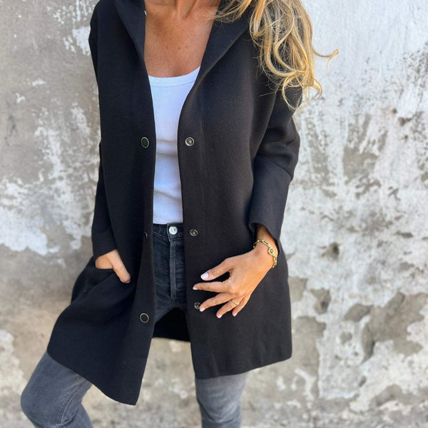 Jacqueline | Veste à Capuche Décontractée avec Boutons