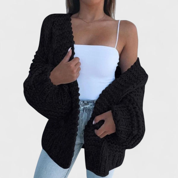 Eleanor – Cardigan Tricot Épais Détendu