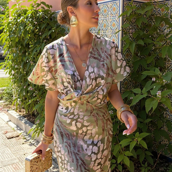 CLARANDRA™ - COPPER MIDI DRESS