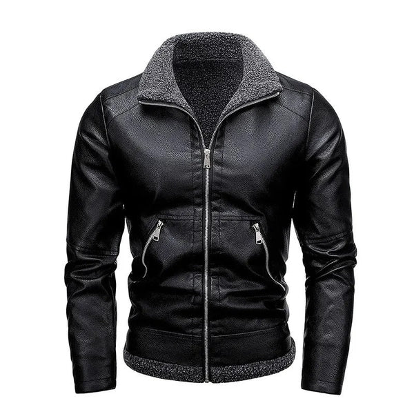 Veste en cuir molletonné Elegant