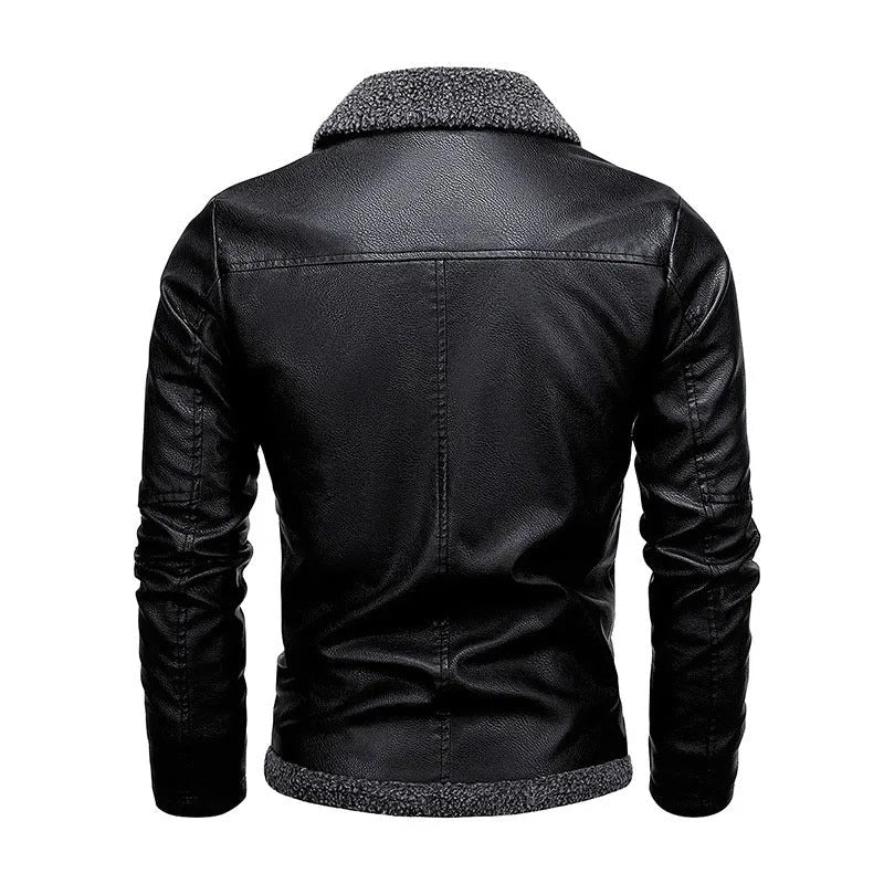 Veste en cuir molletonné Elegant