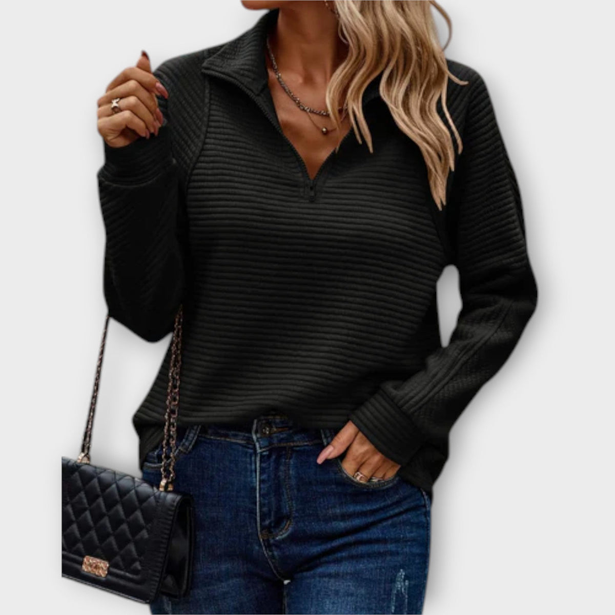 Lila | Pull V-Cou Élégant