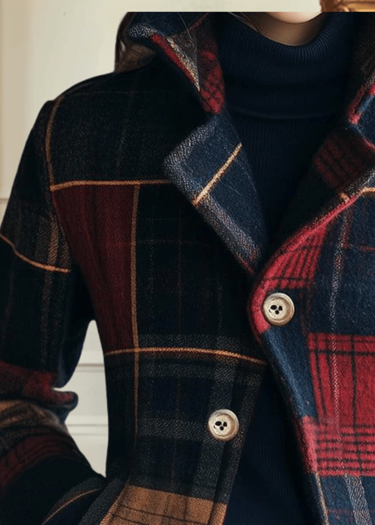 NATALIE | VESTE EN LAINE À CARREAUX CLASSIQUE