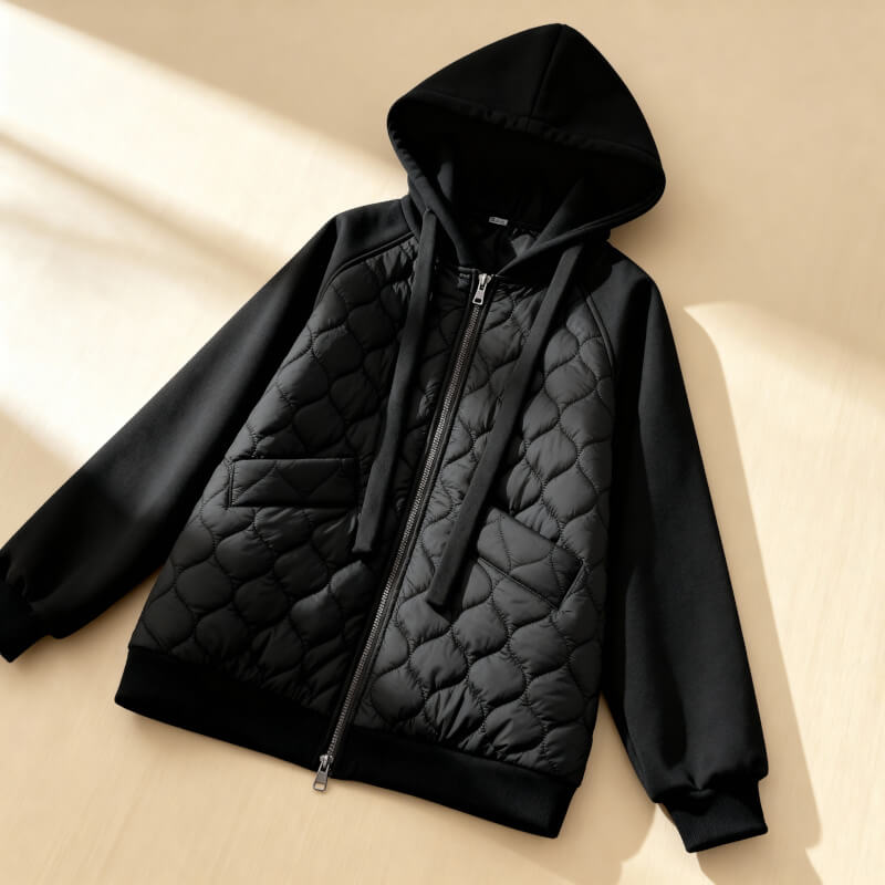 NATALIE | VESTE À CAPUCHE MATELASSÉE