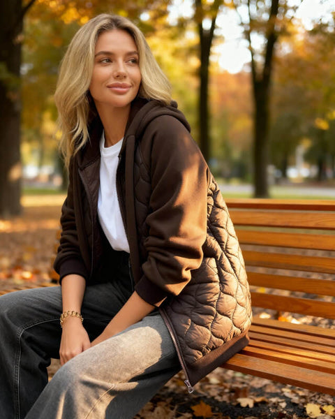 NATALIE | VESTE À CAPUCHE QUILTÉE
