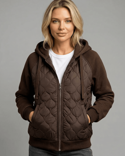 NATALIE | VESTE À CAPUCHE MATELASSÉE