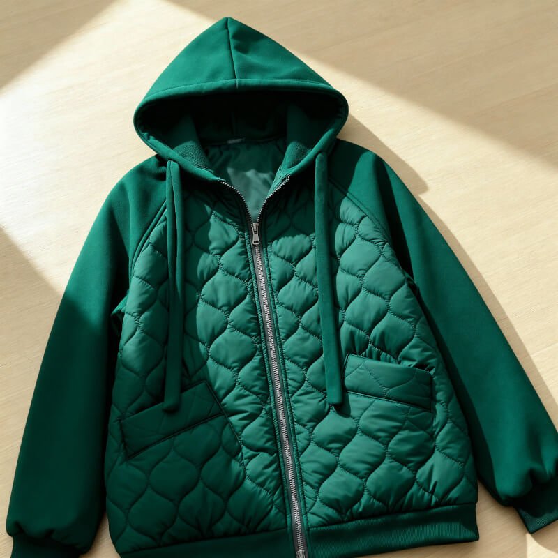 NATALIE | VESTE À CAPUCHE QUILTÉE