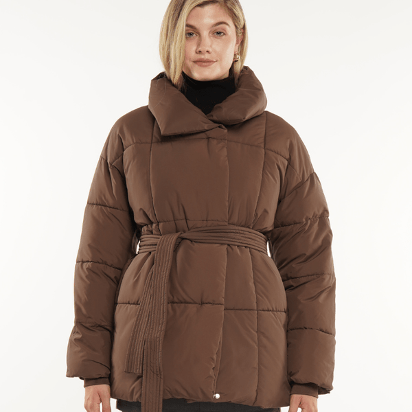 NOVA | VESTE PUFFER CEINTURÉE MI-LONGUE