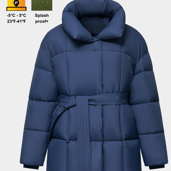 NOVA | VESTE PUFFER CEINTURÉE MI-LONGUE